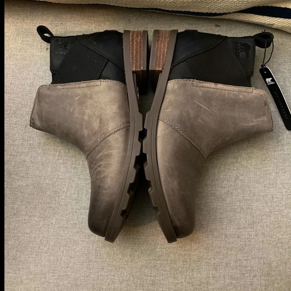 Sorel emelie chelsea quarry gray waterproof booties NEW 7 - Picture 4 of 11